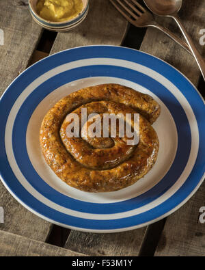 Salsicce Cumberland. Cibo tradizionale REGNO UNITO Foto Stock