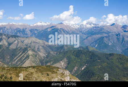 Escursioni nelle Alpi Marittime, Vesubie Valley, il Parco Nazionale del Mercantour, Nice, Francia Foto Stock