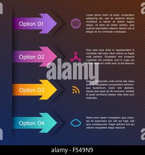 Frecce di astratta Una infografica Illustrazione Vettoriale