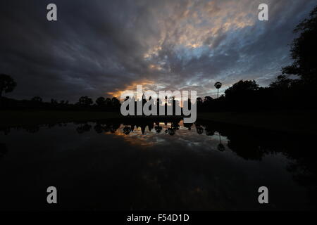 Sunrise a Angkor Wat Foto Stock