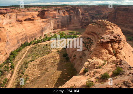 La Casa Bianca, il Canyon De Chelly National Monument, Arizona, Stati Uniti d'America Foto Stock