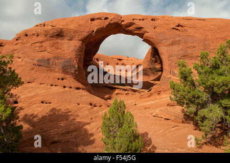 Arco di luna di miele, Mistero Valley, Arizona, Stati Uniti d'America Foto Stock