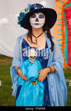 2015 Il Giorno dei Morti - aka Dia de los Muertos - Hollywood Forever Cemetery, Hollywood, California, Stati Uniti d'America Foto Stock