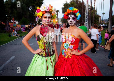 2015 Il Giorno dei Morti - aka Dia de los Muertos - Hollywood Forever Cemetery, Hollywood, California, Stati Uniti d'America Foto Stock