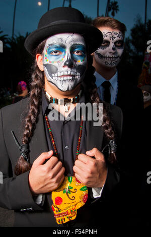 2015 Il Giorno dei Morti - aka Dia de los Muertos - Hollywood Forever Cemetery, Hollywood, California, Stati Uniti d'America Foto Stock