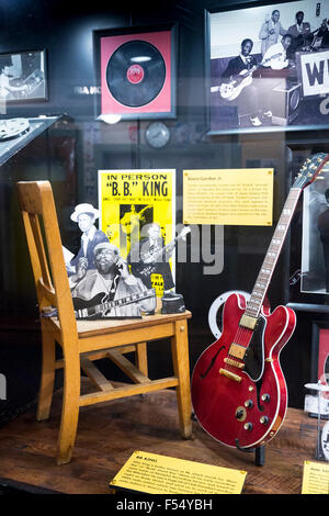 BB King presentano Sun Studio luogo di nascita del rock and roll stelle Elvis Presley, Johnny Cash, Jerry Lee Lewis e Carl Perkins, Memphis Foto Stock