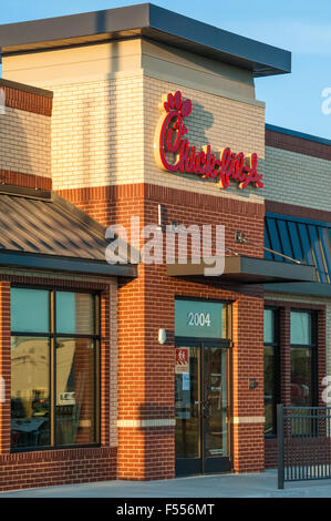 Ingresso al Pulcino-fil-Un ristorante, America's top-rated una catena di fast food. Foto Stock