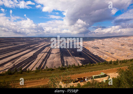 Europa, Deutschland, Renania settentrionale-Vestfalia, Braunkohletagebau Hambach, Betreiber RWE Power AG. Foto Stock