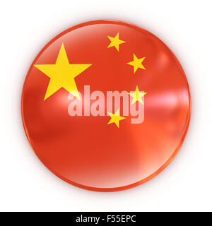 Il badge- bandiera cinese 3d illustrazione isolato3d illustrazione isolato Foto Stock