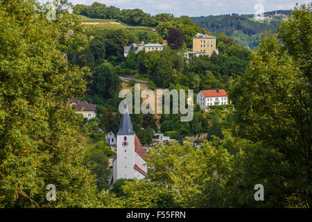 Vista sulla città bavarese di Passau in Germania, Europa. Foto Stock