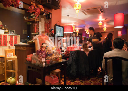 Il ristorante cinese interno su Lisle Street a Chinatown, Soho - London REGNO UNITO Foto Stock