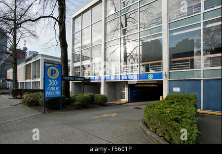 Queen Elizabeth Theatre, Cambie San, nel centro cittadino di Vancouver, Canada Foto Stock