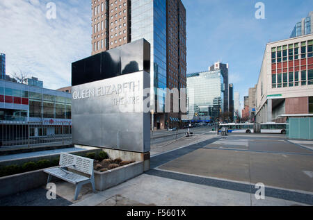 Queen Elizabeth Theatre, Cambie San, nel centro cittadino di Vancouver, Canada Foto Stock