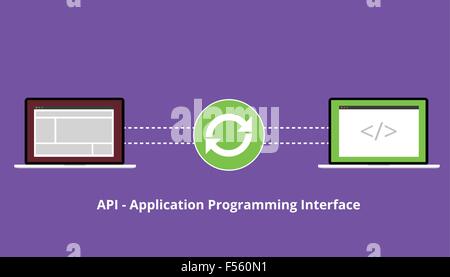 Interfaccia di programmazione delle applicazioni sincronizzare Illustrazione Vettoriale