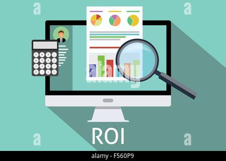 Roi più elevato ritorno sugli investimenti Illustrazione Vettoriale