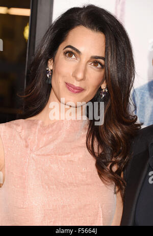 AMAL CLOONEY Lebanese-British avvocato, moglie di attore George Clooney, in ottobre 2015. Foto di Jeffrey Mayer Foto Stock