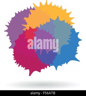 Macchie colorate icona Illustrazione Vettoriale