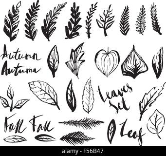 Doodle lascia impostare Illustrazione Vettoriale