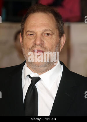 Londra, Regno Unito. 28 ott 2015. Harvey Weinstein frequentando "bruciato" Premiere europeo a Vue West End, Leicester Square a Londra, Regno Unito. Credito: Stills Press/Alamy Live News Foto Stock