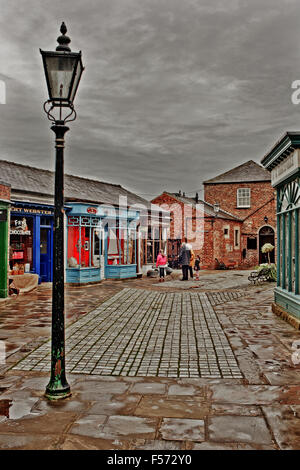 Scena di strada a Preston Park Museum Stockton on Tees, Cleveland Foto Stock