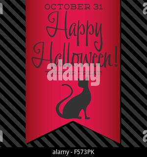 Sash Halloween card in formato vettoriale. Illustrazione Vettoriale