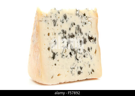 Il bleu d'Auvergne formaggio su sfondo bianco Foto Stock