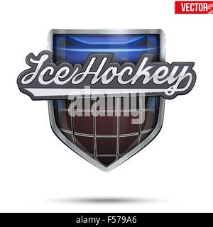 Simbolo di Premium di Hockey su ghiaccio etichetta Illustrazione Vettoriale