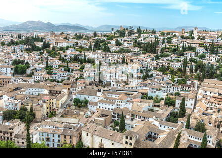 Viste di Granada dall'alhambra, Andalusia, Spagna Foto Stock