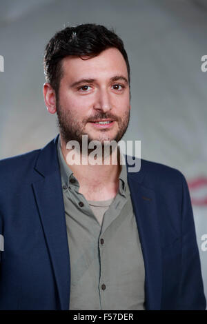 James Ley. Edinburgh International Book Festival 2014 foto scattate in Charlotte Square Gardens. Edimburgo. Pak@ Mera 18/08/201 Foto Stock