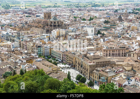 Viste di Granada dall'alhambra, Andalusia, Spagna Foto Stock