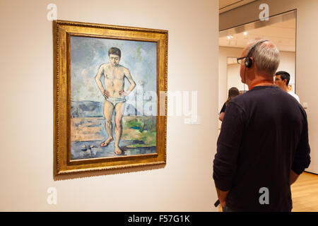 'Il bagnante ' dipinto di Paul Cezanne (1885), il MoMA Museum of Modern Art di New York City, Stati Uniti d'America. Foto Stock