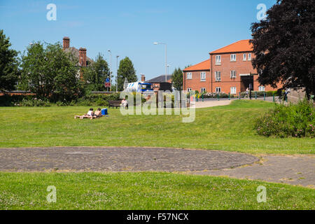 Newark on Trent riverside Foto Stock