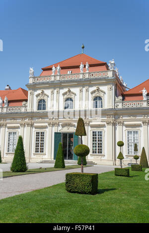WIEN - 1 agosto: vista al Belvedere Castello Unteres fin dal 1712 è un capolavoro del barocco austriaco e uno d'Europa più Foto Stock
