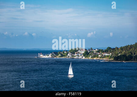 Nave a vela nell'Oslofjord in Norvegia Foto Stock