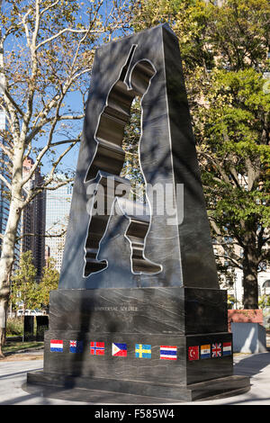 New York memoriale dei veterani di guerra coreana, Battery Park, NYC Foto Stock