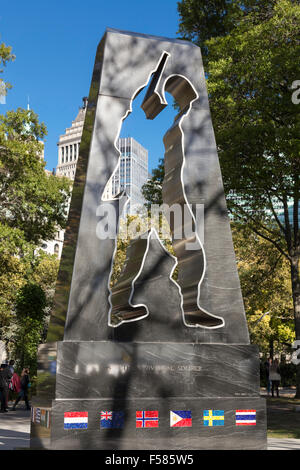 New York memoriale dei veterani di guerra coreana, Battery Park, NYC Foto Stock