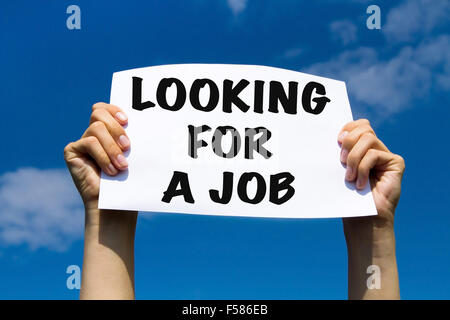 In cerca di un lavoro, il concetto di disoccupazione Foto Stock