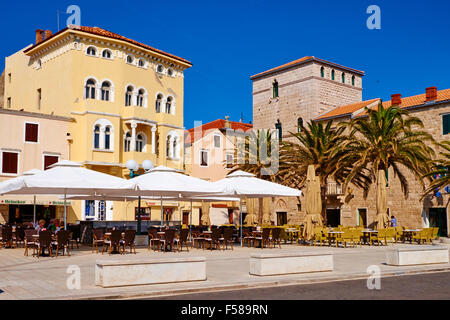 Croazia, baia di Kvarner, Isola e citta di Rab Foto Stock