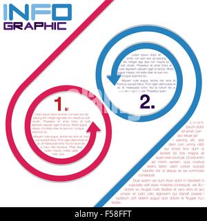 Infografico luminosa frecce in formato vettoriale. Illustrazione Vettoriale