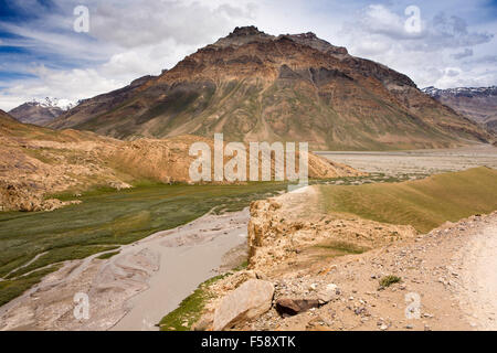 India, Himachal Pradesh, Losar, Spiti River Valley Foto Stock