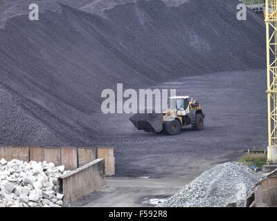 Disco di archiviazione del carbone e macchine Foto Stock