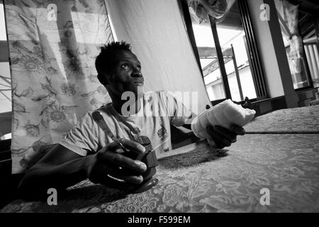 L'Italia, Mortara, centro di rifugiati Foto Stock