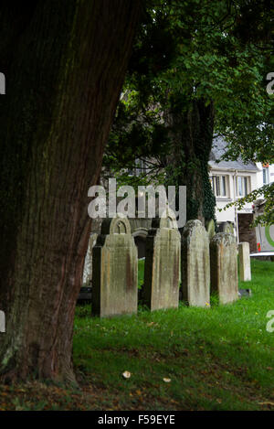 Una piovosa giornata di ottobre in Chagford vicino Dartmore nel Devon Foto Stock