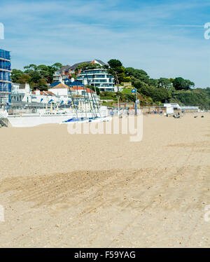 Vista della spiaggia di barene, Poole, Dorset. Regno Unito. Preso il 29 settembre 2015. Foto Stock