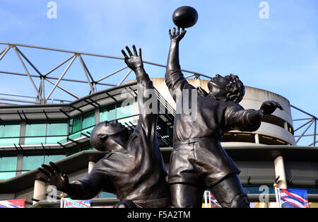 Londra, Regno Unito. Il 31 ottobre, 2015. Twickenham Stadium Nuova Zelanda V Australia Nuova Zelanda V Australia Rugby World Cup Final 2015 Twickenham, Londra, Inghilterra 31 ottobre 2015 Coppa del Mondo di Rugby 2015, ultimo Stadio di Twickenham, Londra, Inghilterra Credito: Allstar Picture Library/Alamy Live News Foto Stock