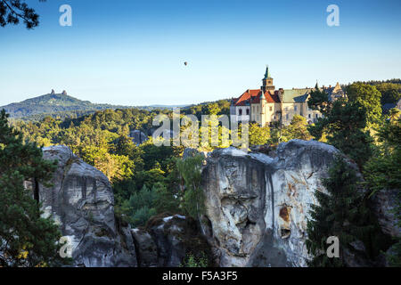 Castello Hruba Skala, Paradiso Boemo, Cesky Raj, Repubblica Ceca, Europa Foto Stock