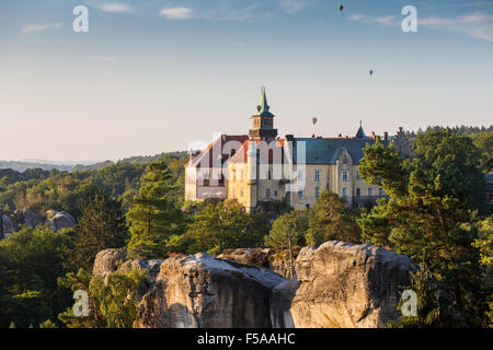 Castello Hruba Skala, Paradiso Boemo, Cesky Raj, Repubblica Ceca, Europa Foto Stock