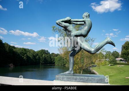 Gustav Vigeland park scultura architettura di Oslo Foto Stock