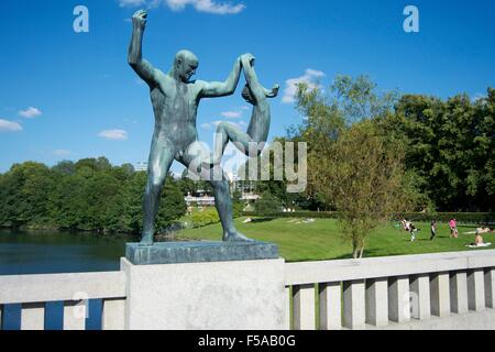 Gustav Vigeland park scultura architettura di Oslo Foto Stock