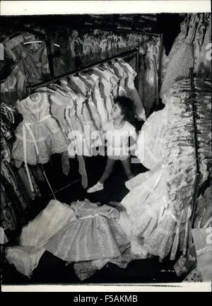 1968 - bambina in un vortice di Annette Paterson è circondato da abiti, non sa da dove iniziare a provare a. © Keystone Pictures USA/ZUMAPRESS.com/Alamy Live News Foto Stock